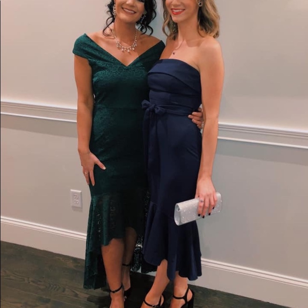 BLUE FORMAL WEDDING GUEST DRESS